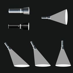 flashlight isolated on transparent background vector image