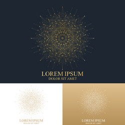 geometric abstract round form with connected line vector image