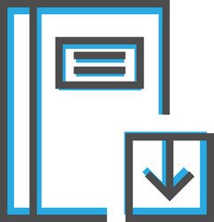 notebook icon design interaction line vector image