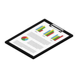 report business with graphs on black vector