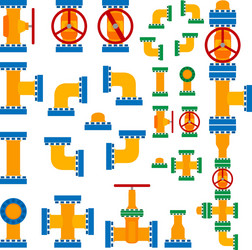 set of pipeline elements vector image