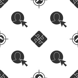 set target and check mark piece puzzle vector image