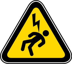triangular warning hazard symbol vector image
