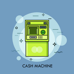 automated teller machine or atm device to perform vector image