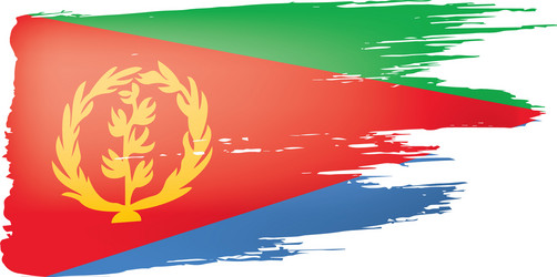 eritrea flag on a white vector image