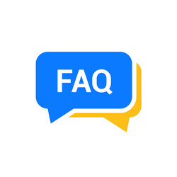 Faq help flat design icon query frequently vector