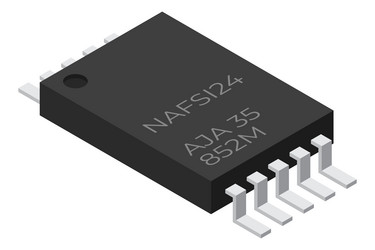 microchip computer electronic component vector image