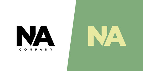 Minimalist N & A Monogram Logo Template Vector Image