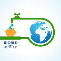 Save nature concept - world water day vector