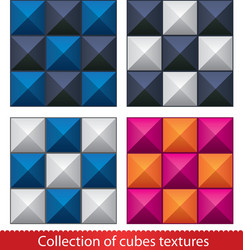 seamless abstract cubes pattern vector image