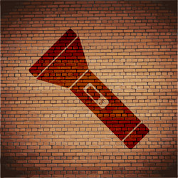flashlight flat modern web button and space vector image