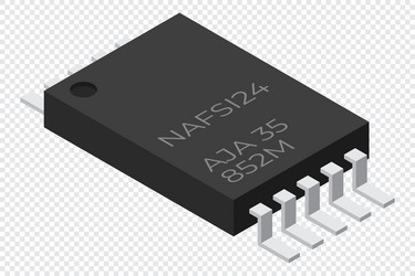 microchip computer electronic component vector image