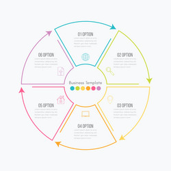 thin line infographic element vector image