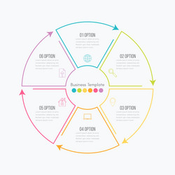 Thin line infographic element vector