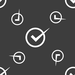 check mark sign icon checkbox button seamless vector image