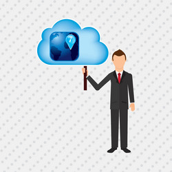 cloud computing design vector image