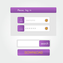 Login form design Royalty Free Vector Image - VectorStock