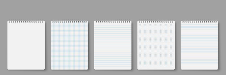 notebook line squared dot diary template notepad vector image