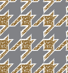 Sketchy Houndstooth Pattern vector image