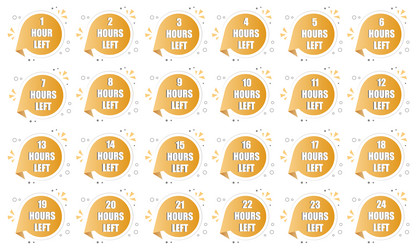 speech bubble pattern repeated hour labels vector image