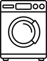 Tumble dryer icon outline style vector