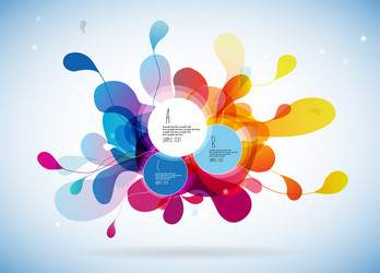 abstract colored background with leafs and place vector image