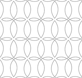 black seamless pattern in a linear style vector image