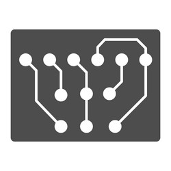 copmact prited circuit board rectangle shape solid vector image