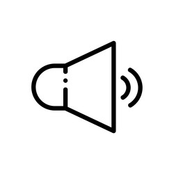 loudspeaker icon thin linear style design vector image