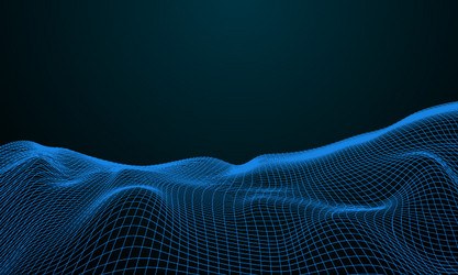 particle mist network cyber security big data vector image