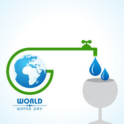 Save nature concept - world water day vector