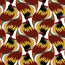 seamless pattern with abstract birds vector image
