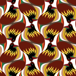 Seamless pattern with abstract birds vector