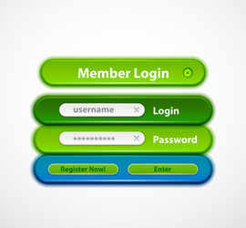 web login form vector image