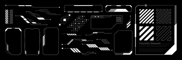 Futuristic hud element set Royalty Free Vector Image