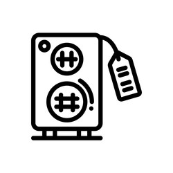 loudspeaker icon thin linear style design vector image