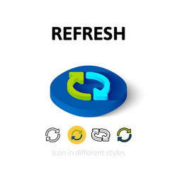 refresh icon in different style vector