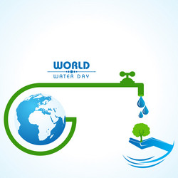 Save nature concept - world water day vector