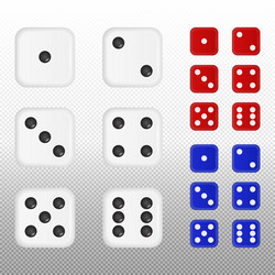 Dice Set on Transparent Background vector image
