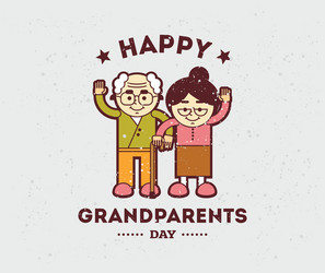 Happy grandparents day vector