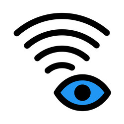 streaming live video via wireless connection vector image