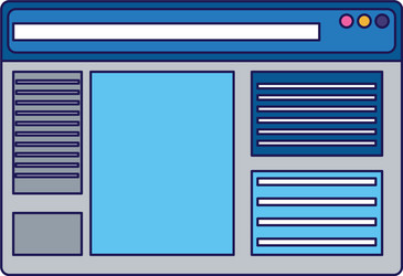web page icon image vector image