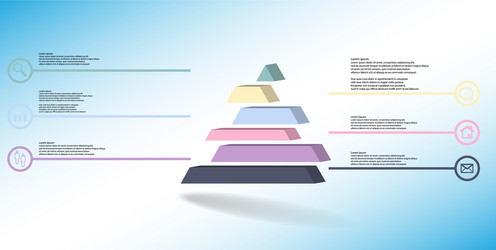 3d infographic template with embossed triangle vector image