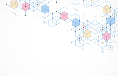 abstract geometric boxes pattern dot line vector image