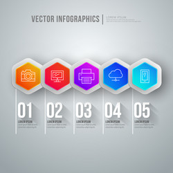 Abstract infographic design workflow layout vector