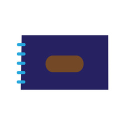 flat with shadow icon and mobile application vector image