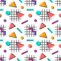 gradient geometric shapes seamless pattern vector image