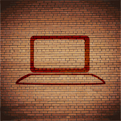 notebook flat modern web button and space for your vector image