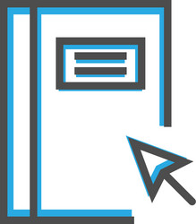 notebook icon design interaction line vector image