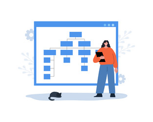 sitemap creation concept website navigation vector image